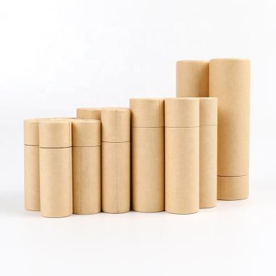China QSS Biodegradable Packaging Round Shape Hot Selling Natural Brown Cardboard Bag Packaging Paper Tube Green Tea Kraft Paper for sale