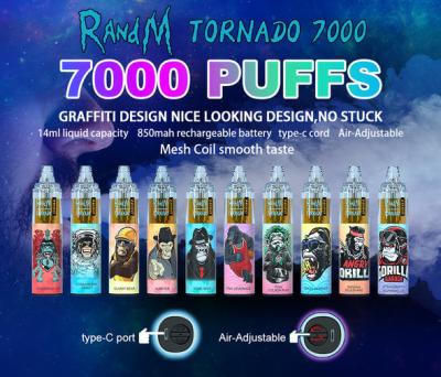 Cina 45 nicotina portatile premio eliminabile del vaporizzatore 0/2/3/5% di tornado 14ML di RandM della penna di Vape di sapori in vendita