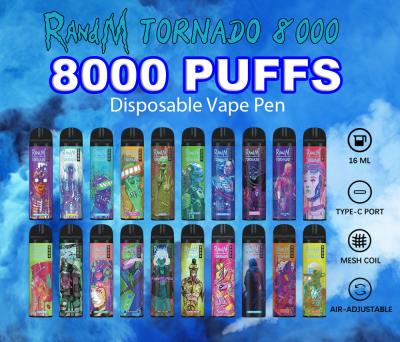 Cina Ghiaccio dell'uva di tornado di RANDM sapori elettronici di fumo della sigaretta 31 del vapore da 16 ml in vendita