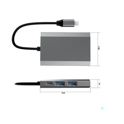 China Mobile Phone Types / Computer High Speed OEM 5 in 1 Amazon HOT USB3.0 HDMI High Speed OEM 5 port port type c hub for windows for sale