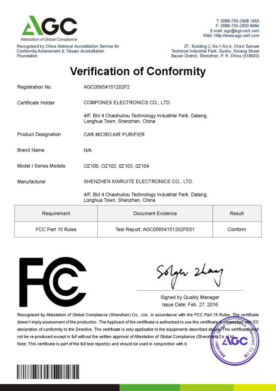 FCC - Componex Electronics Co.,Ltd