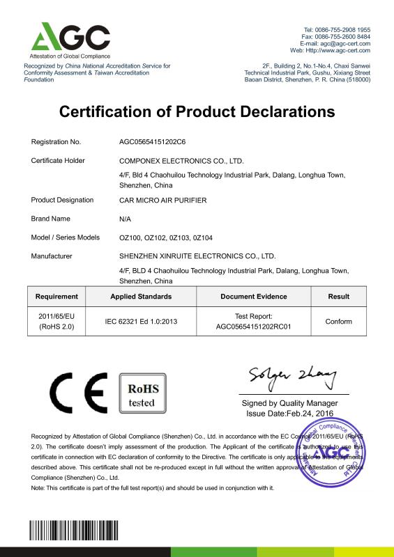 ROHS - Componex Electronics Co.,Ltd