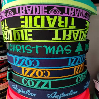 China Factory Customized OEM ODM Jacquard Elastic Strap Elastic For Underwear Logo Printed Designer Elastic Bands for sale