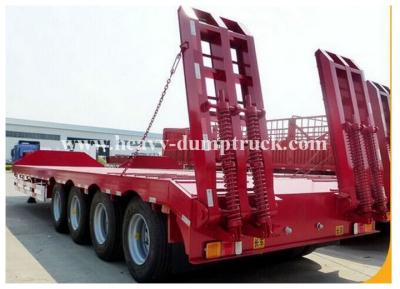 China Hydraulic low bed semi Trailer in mechanical suspension in 3 4 5 axles with warranty for sale