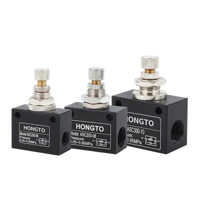 China HONGTO ASC Hotels Control Valve Speed Regulating Valve Gas Power Control Pneumatic One Way Flow Control Valve Series for sale