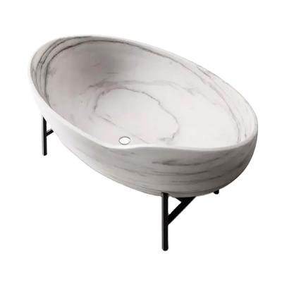 China Modern Hot Selling Natural Marble Bathtub Freestanding Stone Bathtub For Sale for sale