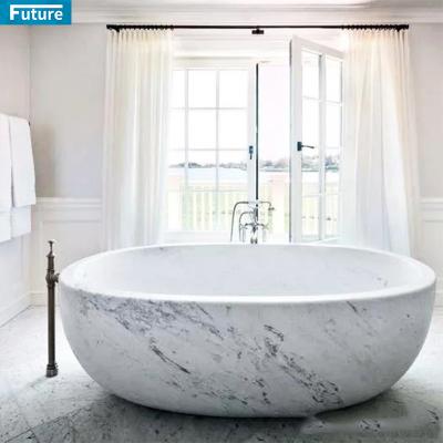 China Modern Hot Selling Natural Marble Bathtub Freestanding Stone Bathtub For Sale for sale