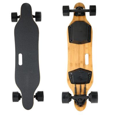 China Adult Electric Skateboard Max Speed 24 Miles Range 4 Speed Modes Electric Longboard With Remote Controller for sale