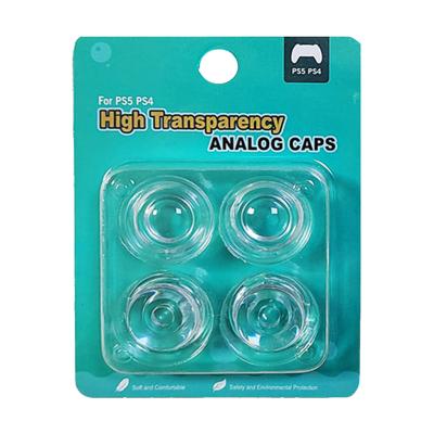 China 4 in 1 High Transparency Silicone PC Thumb Stick Joystick Caps for PS5 PS4 Xbox for sale
