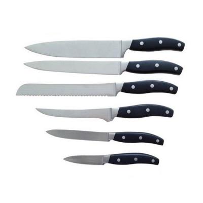 China Durable Stainless Steel Kitchen Knife Set ABS Three Rivets Forged Handle for sale