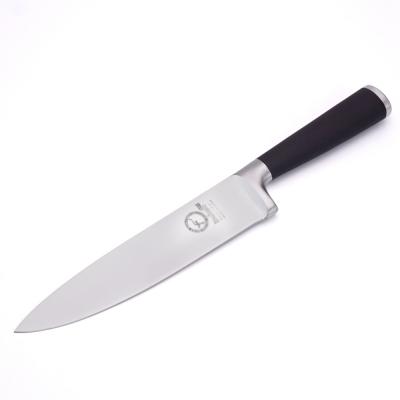China 8 Inch Durable Hollow Handle Heavy Chefs Knife With Black Coating Handle for sale