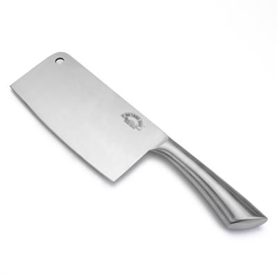 China Viable Professional 7 Inch Chopper Knife Wide Blade Cleaver With Hollow Stainless Steel Handle for sale