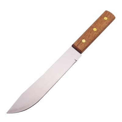 China 7 inch viable slaughter bullnose knife with wooden handle for sale