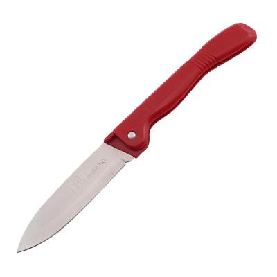 China Durable ABS Red Handle Knife Multifunctional Folding Utility Paring Knife for sale