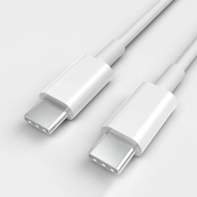 China Mobile Phone 1M 2M Type C to Type C Fast Charging Data Cable 5V 3A 60w Palladium QC USB-C Cable Black White For Phone Laptop for sale