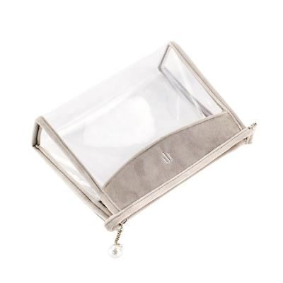 China ISO Sedex FAMA Logo Women Custom Large Capacity BSCI Clear PVC Makeup Pouches Travel Toiletry Bags Transparent Cosmetic Bag for sale