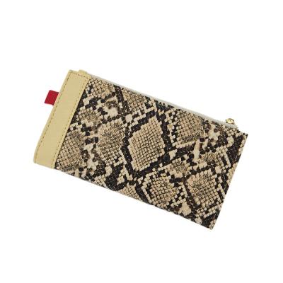 China ISO Sedex FAMA Logo Long BSCI Snake-Copy Leather Wallet Waterproof Customizable Ladies Holding Wallet for sale
