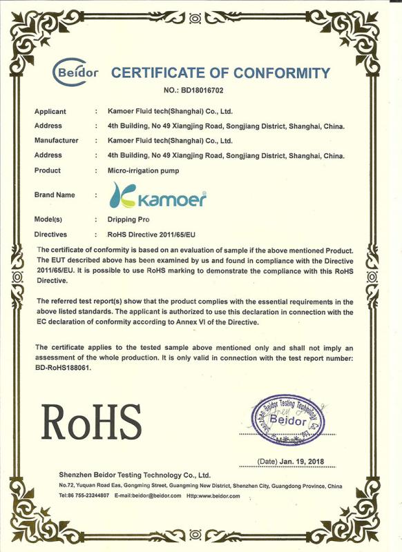 RoHS - Kamoer Fluid Tech (shanghai) Co., Ltd.