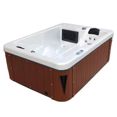 China Banheiras de hidromassagem de jardim com 2 salões para família Banheiras de massagem ao ar livre Banheiras de hidromassagem de jardim com luzes led à venda