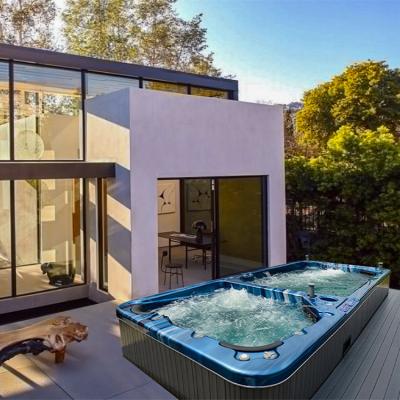 China Piscina al aire libre de la buena de la nadada del balneario de la nadada de la piscina del envase de la piscina de la fibra de vidrio de la nadada piscina de acrílico sin fin del balneario en venta