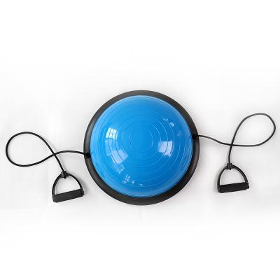 China Gravity ball safety and ball explosion-proof thickened bosuing leather stabilized Flat bag PVC exercise 46 diameter semi balanced yoga ball for sale