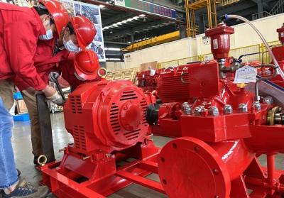China Centrifugador movido a motor bonde da bomba de fogo de 1000GPM@170PSI para o prédio de escritórios à venda
