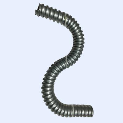 China 80mm Steel Flexible Conduit Hot Dip Coil High Corrosion Protection Double-Lock 0.55mm Coil Thickness 100feet Per Roll for sale