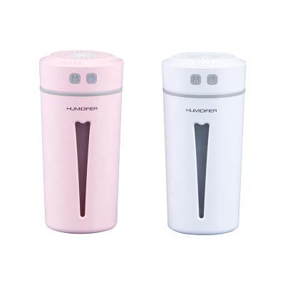 China Car Portable Air Freshener 260ml Scent Diffuser Humidifier USB Happy Humidifier with 7 Color LED Lights for sale