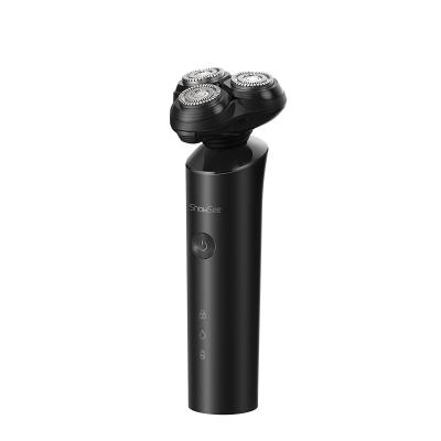 China Men's Electric Shaver F1-BK 3D Wet & Dry Automatic Veneer Floating Shaving Portable Three-cutter Head for sale
