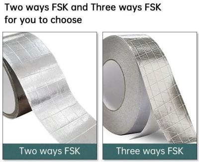Cina Nastro di alluminio 0.15mm di HVAC di FSK di modo di alluminio dell'adesivo 2 in vendita