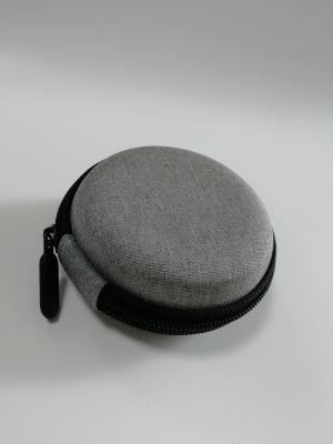 China customized mini portable PU leather EVA earphone case pouch bag hard shell zipper case for sale