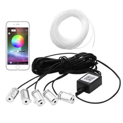 China EL 12V Neon Strip 5 in 1 Decorative Light Car Strip Light Car Interior Fiber Led Car Atmosphere Light Light for sale