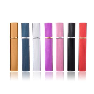China Household Products 12ml Metal Refill Square Spray Bottle Glass Perfume Atomizer Aluminum Bottle for sale