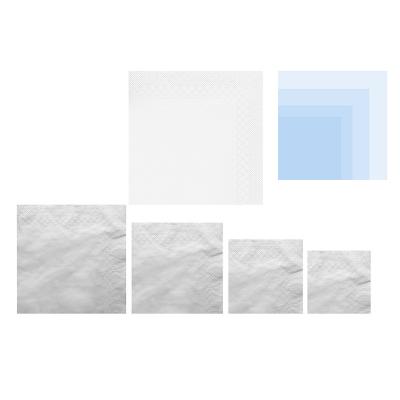 China White Elegant Promotional Kitchen Disposable Dinner White Custom Printed Raw Materials Paper Napkins for sale
