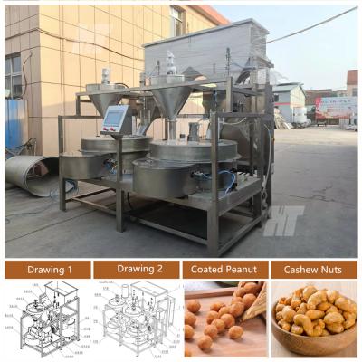 Chine Ligne de traitement des arachides enduite de contrôle PLC automatique pour les noix et les haricots à vendre
