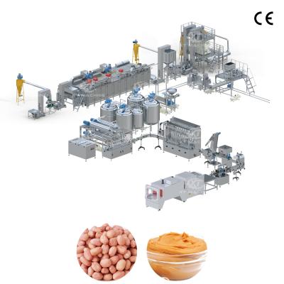 China Peanut Butter Production Line Peanut Butter Processing Plant High Automation Ease of Operation by PLC control 2000kg/h for sale