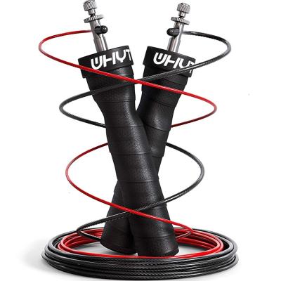 China Custom Fast Speed Ball Bearing Gymnastics Frosted Adjustable Length Jump Rope OEM With Cable for sale