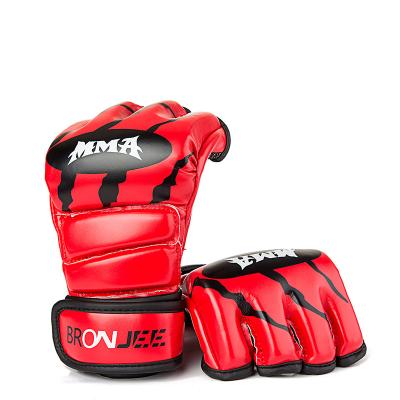 China Factory Custom Durable PU Leather Heavy Duty Leather Sport Punching Boxing Gloves For Boxing Equipment Training for sale