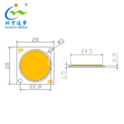 Cina 2825 Cob 100W 40-42V 120° angolo del fascio LED CHIP per Down Light in vendita
