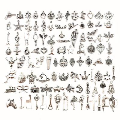 China FASHIONABLE Tibetan Silver Mixed Pendant Beads Jewelry Bracelets Earrings Necklace Making DIY Craft Art Charms for sale