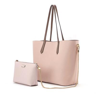 China Shopper Handbag Purse Custom Leather Pink Tote Bag Shoulder Shopper Handbag Large Working Purse For Women for sale