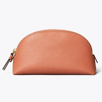 China Custom Cosmetic Logo Saffiano Leather Ladies Make Up Bag Classic Women's Cosmetic Case Small Travel Pouch Women Cosmetic Case for sale
