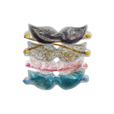 China Customized Design Laser Sequin Eye Cooling Gel Mask Parride In Fox Eyes Shape Ice Pack For Eyes for sale