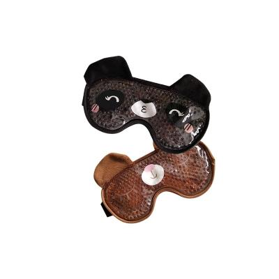 China Popular Animal Anti-wrinkle Dog Shape Pearl Gel Ice Cooling Eye Mask For Beauty Care for sale