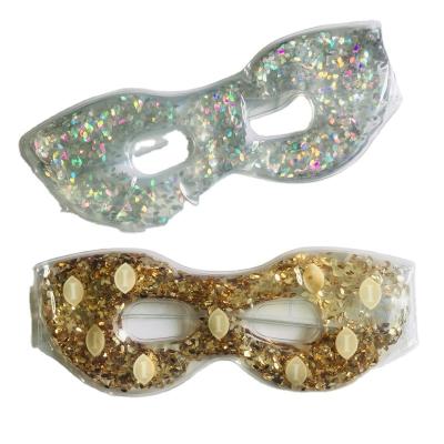China Hot Selling Anti-wrinkle Glitter Gel Eye Mask Colorful Sequin Cooling Pad With Food Grade Material for sale