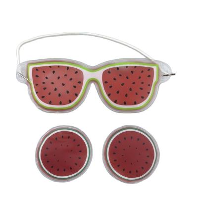 China 2021 Hot Cold Anti-wrinkle Kit Watermelon Patches Factory Supply Eye Gel Mask With Fruit Patterns for sale