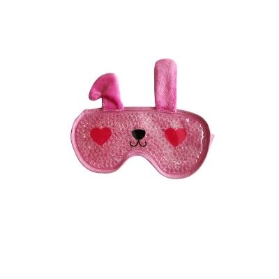 China Hot Selling Anti-wrinkle Rabbit Animal Shape Gel Beaded Cool Eye Mask With Back Plush for sale