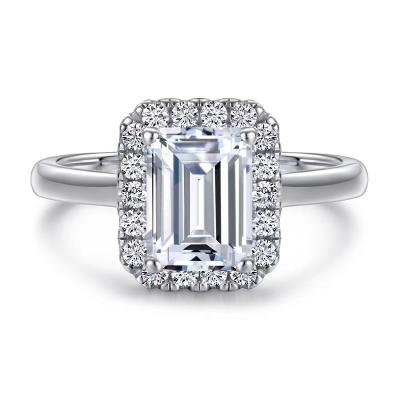 China Wholesale Hot Sale 925 Sterling Silver CLASSIC Gold Ring Jewelry White Electroplating Zirconia Ring Set For Woman KSS03 for sale