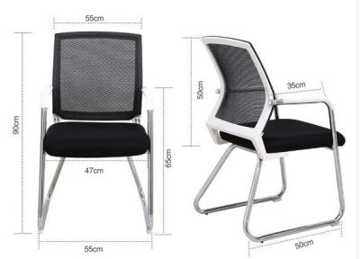 China Four-leg mesh chair for conference room, office building and rest room Designed in Human Body Engineer for sale
