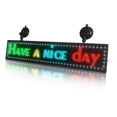 China 29.5 Inch Car Rear Window LED Screen Indoor Scrolling Advertising Display Shop Open Sign Customize LED Message Board For Vehicles for sale